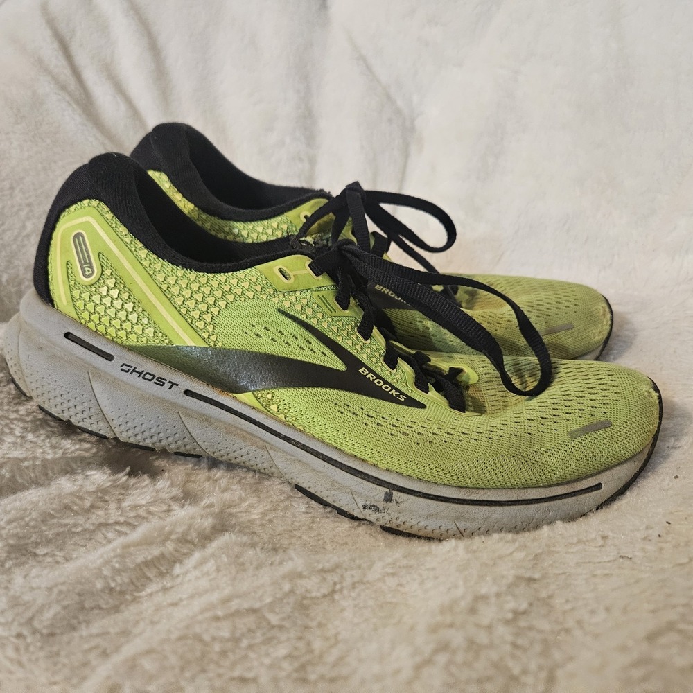 Brooks Mens Ghost 14 1103691D310 Green Running Shoes Sneakers Size 8